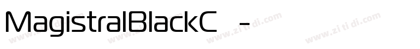 MagistralBlackC 常规字体转换